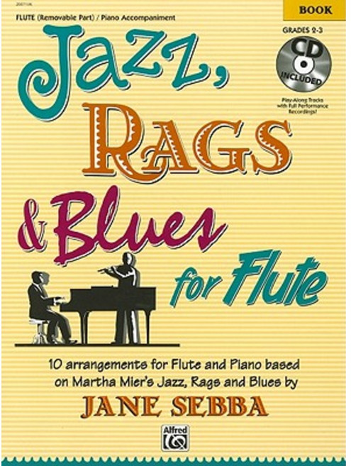 Jazz Rags & Blues for Flute: Book & CD Paperback, Alfred Music