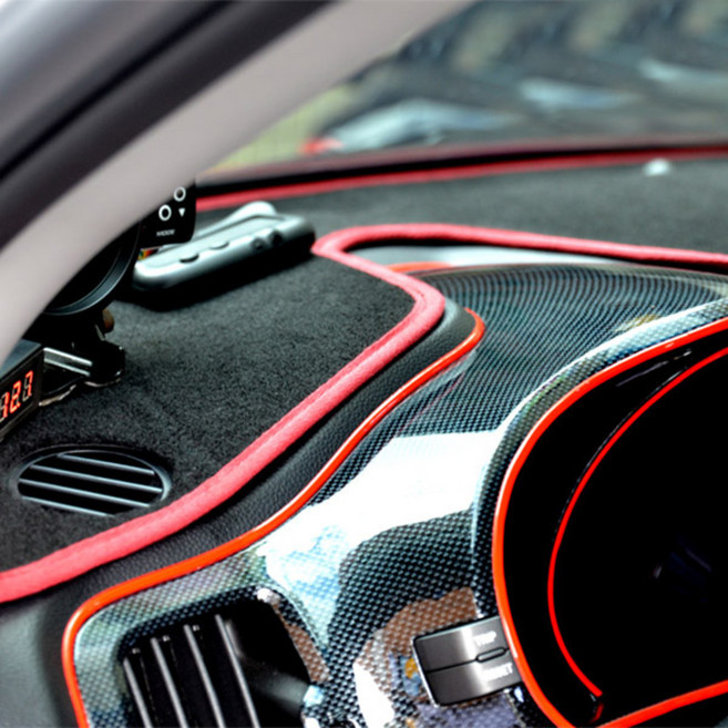 블랙라벨 펠트 라텍스 논슬립 대쉬보드커버 논슬립 대쉬보드커버 쌍용, 렉스턴2(센터 무), 블랙 + 레드