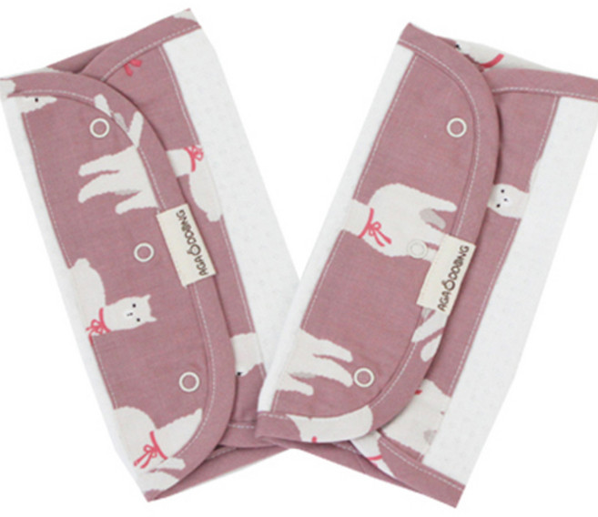AGADDONG 嬰兒3層竹纖維背帶口水巾 2入, Lovely Lama