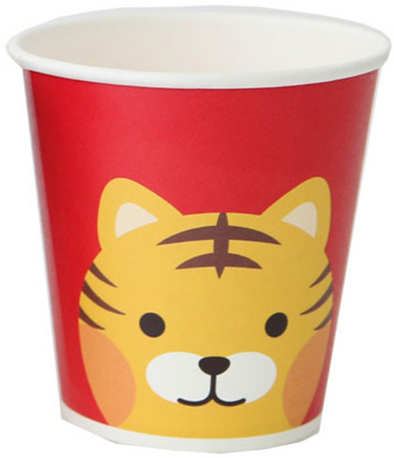 캐릭터 종이컵 호랑이, 40개입, 1개