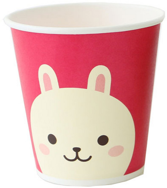 황씨네도시락 캐릭터 종이컵 토끼, 40개입, 1개