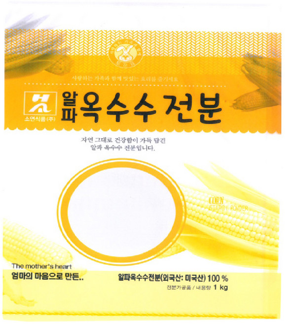 소연 알파 옥수수 전분, 1kg, 2개