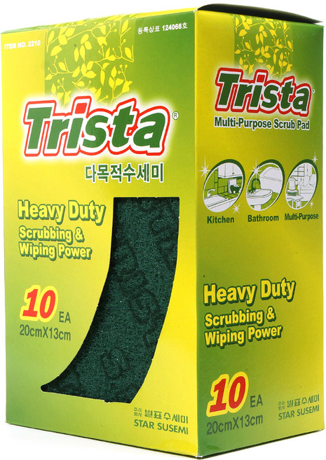 쓰리스타 별표 고급형 다목적 수세미 중, 10개입, 1개