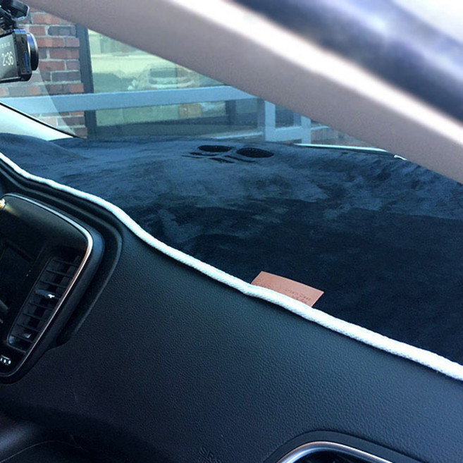 어바인 클래스 벨벳 논슬립 대쉬보드커버 쌍용, 렉스턴 2(센터 유), 블랙 + 화이트