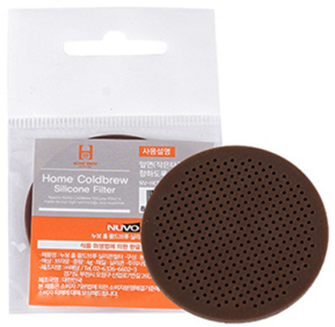 누보 홈 콜드브루 실리콘 커피필터, 브라운, 1개