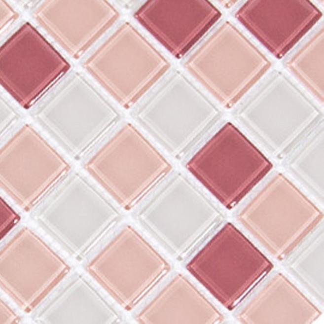 모어크리스탈 유리타일, MC808 핑크바닐라 믹스, 2개입