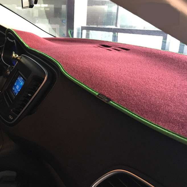 블랙라벨 펠트 라텍스 논슬립 대쉬보드커버 삼성, SM6(센터 유/HUD 무), 와인 + 그린
