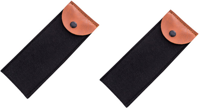 필립로지스틱 펠트 필통, 스퀘어 블랙, 2개입