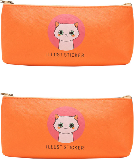 필립로지스틱 켓 필통, 오렌지, 2개입