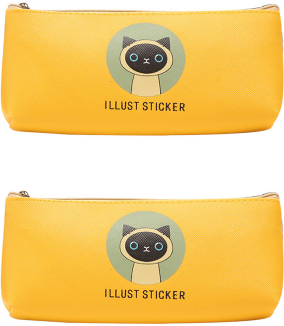 필립로지스틱 켓 필통, 옐로우, 2개입