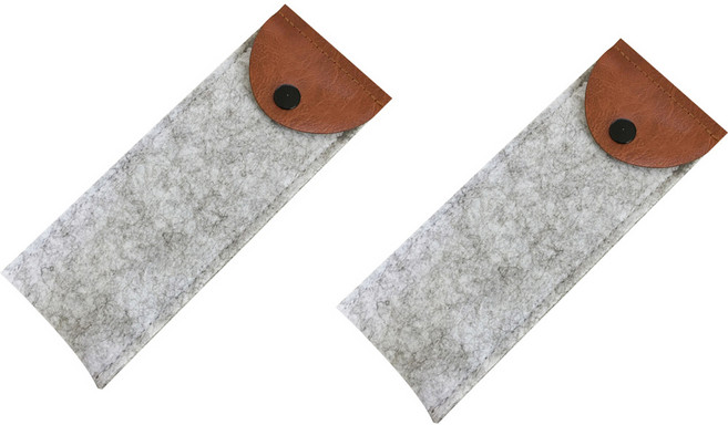 필립로지스틱 펠트 필통, 스퀘어 그레이, 2개입