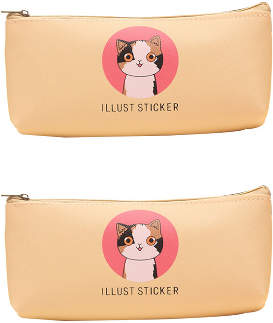 필립로지스틱 켓 필통, 베이지, 2개입