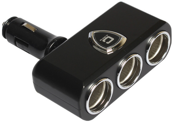 렉스디 차량용 솔루스 3구소켓 블랙, 1개