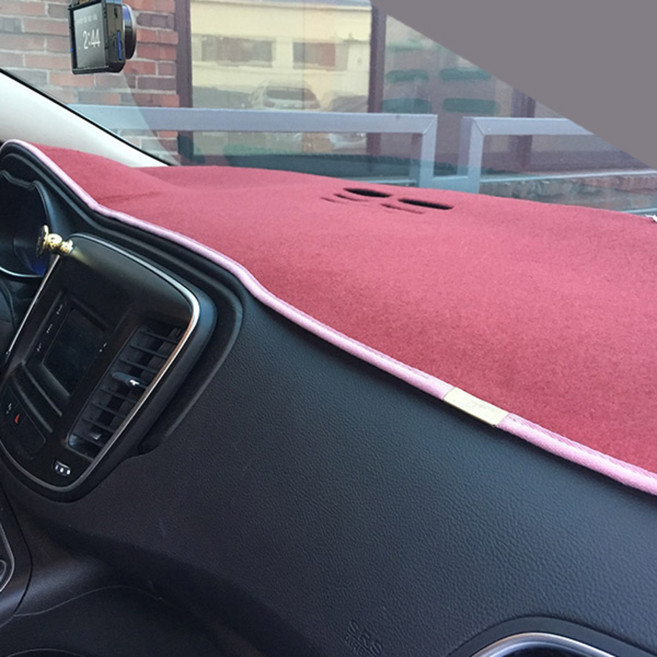 블랙라벨 펠트 라텍스 논슬립 대쉬보드커버 삼성, 올 뉴 SM7 2012년~2015년(센터 무), 와인 + 핑크