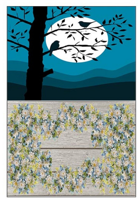 LoemDesign 실리콘 식탁매트 나무와새 + 뷰티, 혼합 색상, 385 x 285 mm