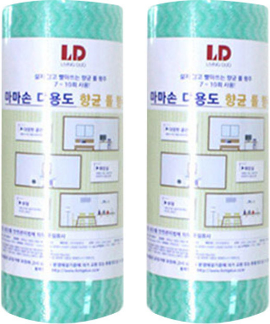 리빙듀오 마마손 롤행주 민트, 50개, 2개