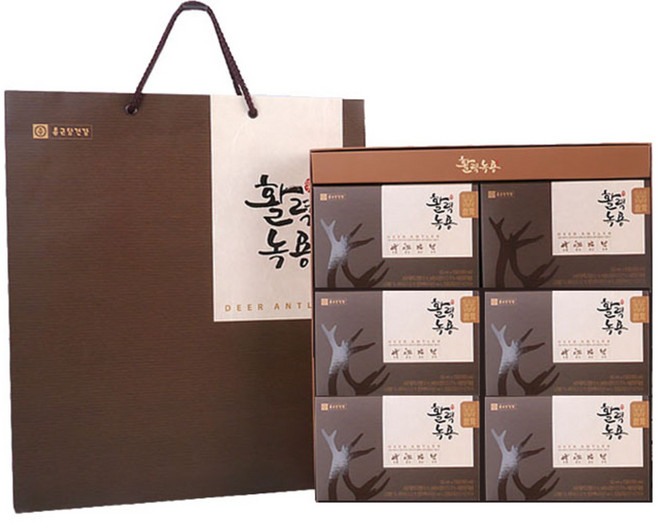 종근당건강 활력 녹용즙 + 쇼핑백, 50ml, 30포