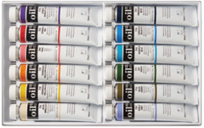 신한화구 전문가용 오일컬러 유화물감 B세트, 50ml, 12색