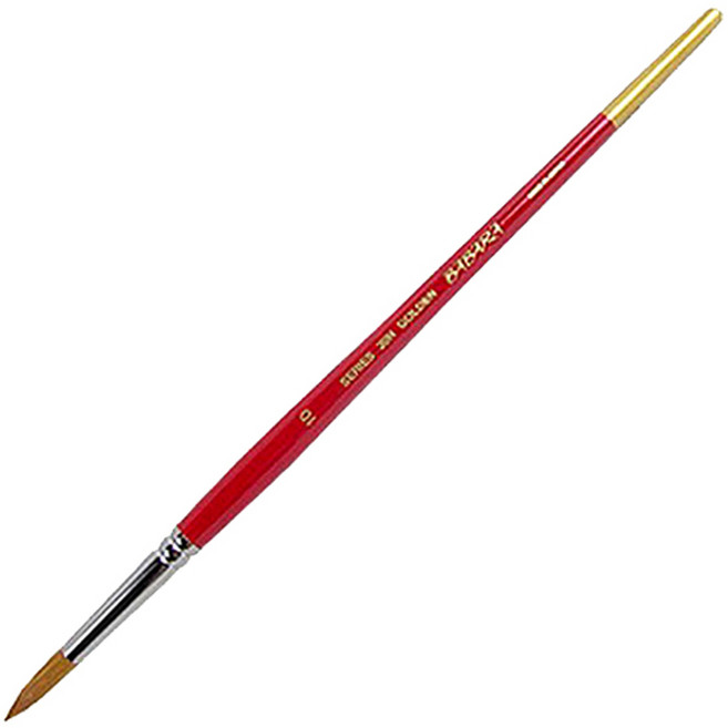 BABARA 인조 혼합모 둥근 수채화붓 30R, 10호, 1개