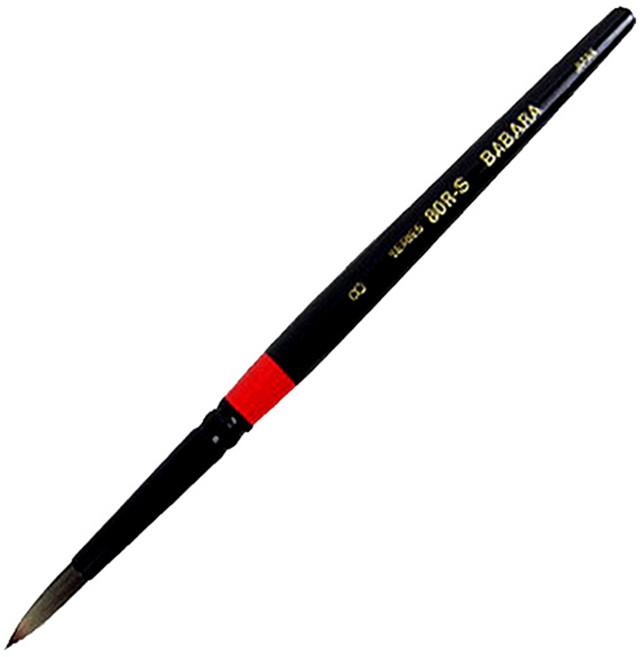 BABARA 세필붓 80R-S, 8호, 1개