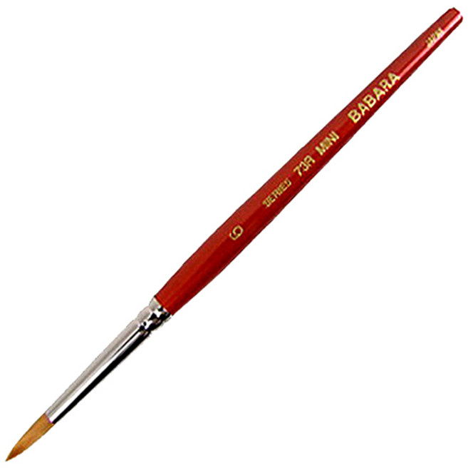 BABARA 세필붓 73R, 6호, 1개