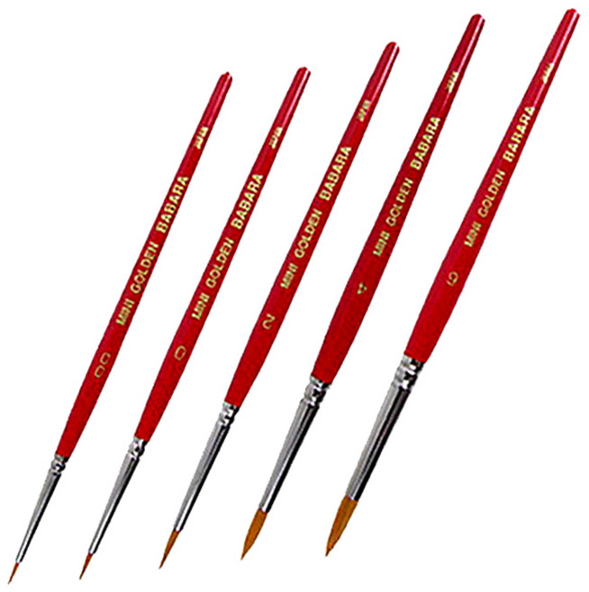 BABARA 세필 미니골드 세트, 5본조, 1세트
