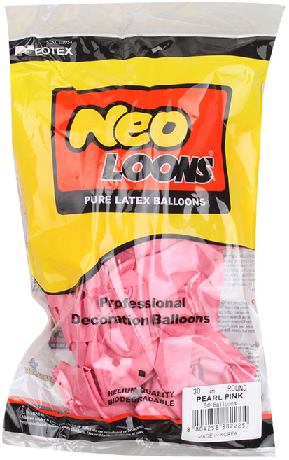 네오텍스 네오룬스 30cm 라운드풍선 50p, 펄 핑크, 1개