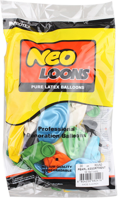 네오텍스 라운드풍선 30cm 50p, 펄 혼합, 1개
