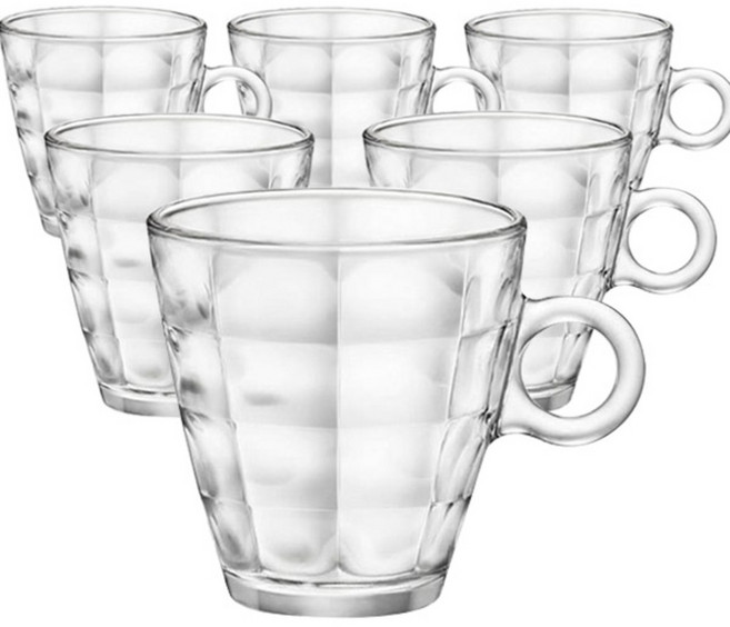 보르미올리 큐브 카푸치노 커피잔 220ml, 6개입