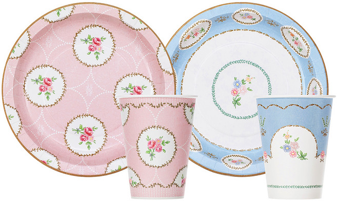 블린 스윗 티타임 종이접시 종이컵 세트, 1개