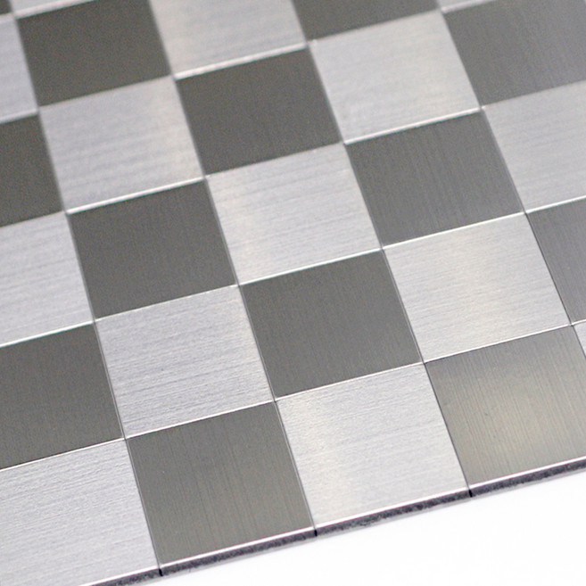 현대시트 점착식 알미늄 메탈타일 바둑사각 50mm HMT99301, 혼합색상, 30 x 30 x 0.4 cm