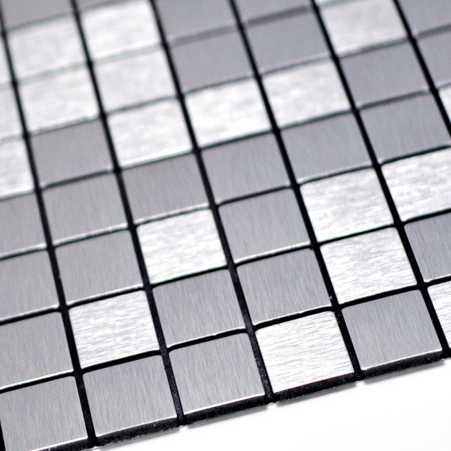 현대시트 점착식 알미늄 메탈타일 바둑사각 25mm HMT99310, 혼합색상, 30 x 30 x 0.4 cm