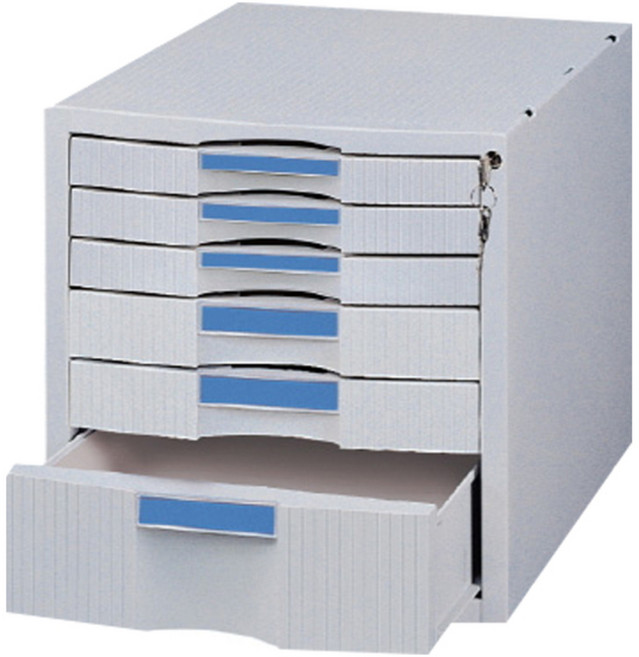 카파맥스 퍼펙트 멀티 서류함 MIX KEY 121M6 324 x 396 x 324 mm, 연회색, 6단