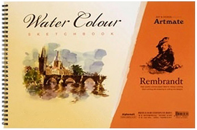 아트메이트 램브란트 워터칼라 스케치북 4절, 4절 390x540mm, 10매