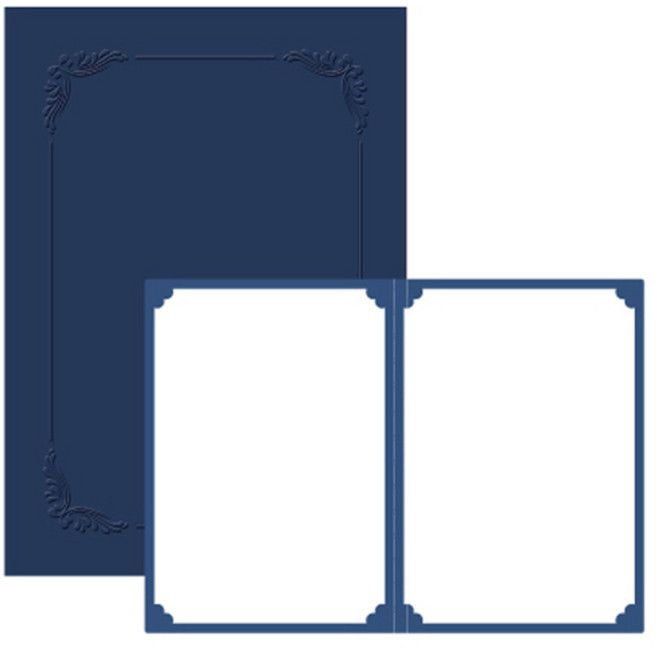 우진산업 고급형 끼움식 종이상장케이스 22.4 x 31 cm, 군청색, 10개입