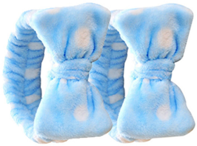 더자카 러블리 패턴 리본 머리띠, Y377LBBI228, 2개