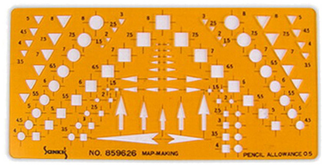 산키스 템플레이트 측량용형판 도형자 No.859626, 1개