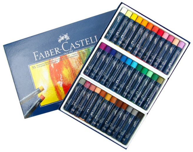 파버카스텔 오일 파스텔 + 지관 세트 127036, 36색, 1세트