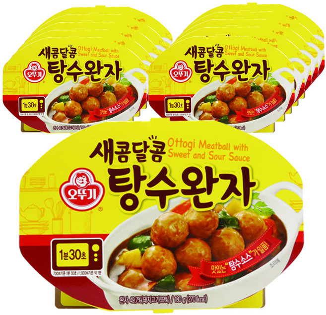 오뚜기 새콤달콤 즉석 탕수완자, 180g, 12개