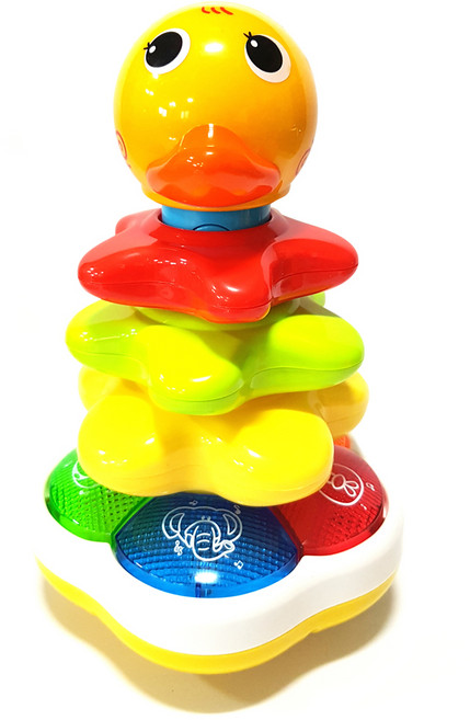 世界流通 我們寶寶套圈堆疊玩具, 混合顏色, 1個