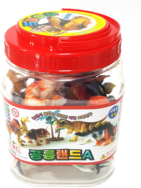 세계유통 공룡랜드 피규어 A세트, 혼합색상, 1개