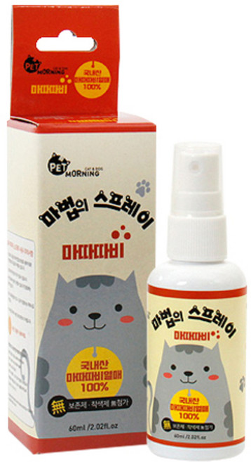 펫모닝 마법의 스프레이 고양이 간식 마따따비 PMC-380, 60ml, 1개