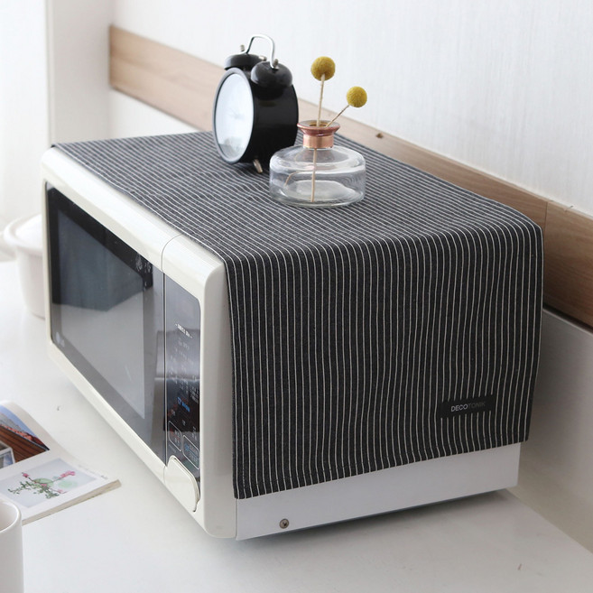 데코토닉 전자렌지 커버, B 블랙 펜슬 스트라이프