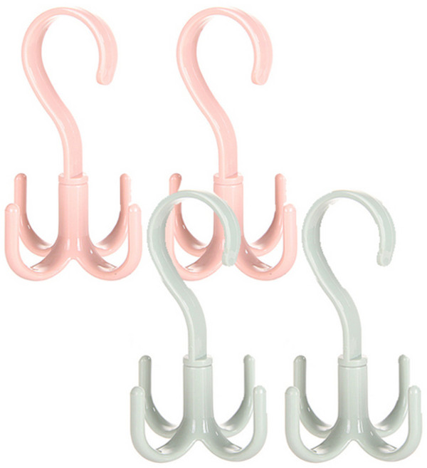 리버그린 360도 회전식 다용도걸이 핑크 2p + 그린 2p, 혼합 색상, 1세트