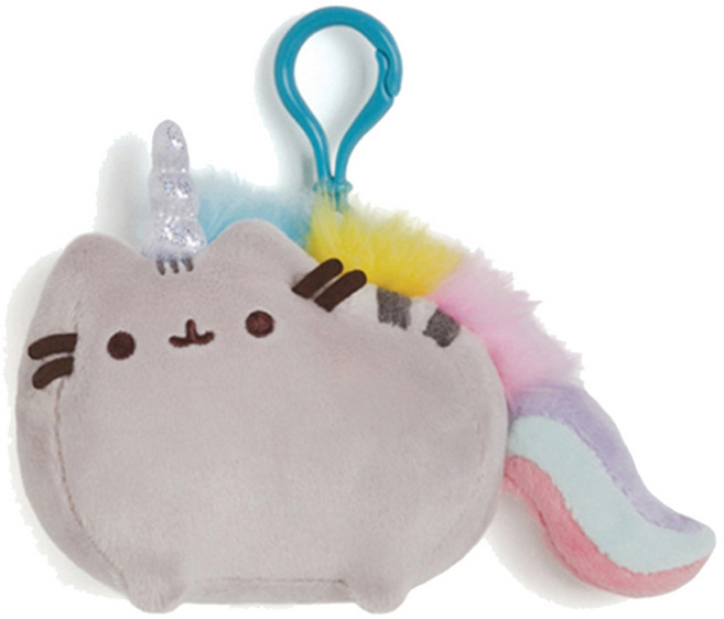 매직캐슬 푸쉰고양이 가방고리, 무지개유니콘, 1개