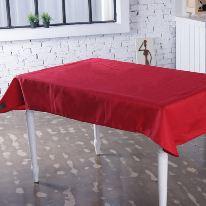 바이데코 솔리드 방수 식탁보, 레드, 특대(110 x 170cm)