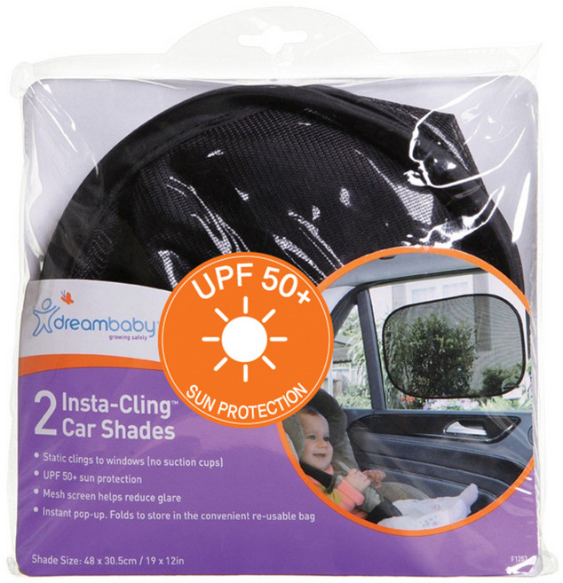 드림베이비 UPF50 + 바로 부착 차량용 햇빛가리개, 혼합 색상, 2개