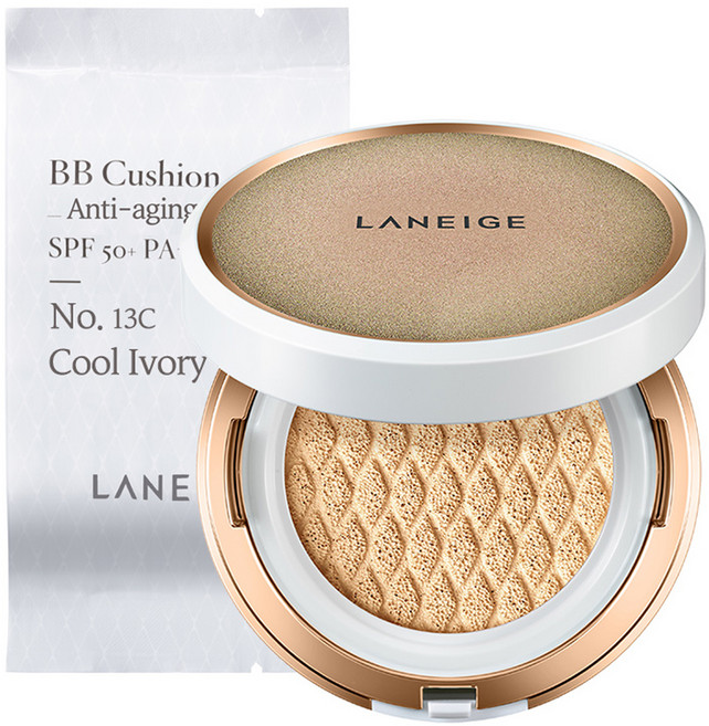 라네즈 안테에이징 비비쿠션 15g + 리필 15g, 13C호 쿨 아이보리, 1개