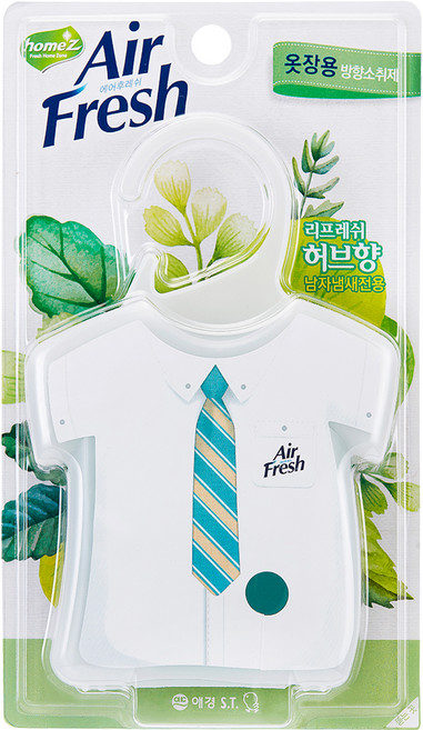 홈즈 에어후레쉬 옷장용 탈취제 리프레쉬 허브향 본품, 32g, 1개