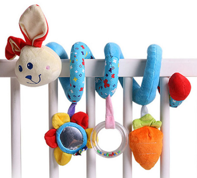 스파이럴 모빌 유모차 카시트 완구, 버니블루, 1개